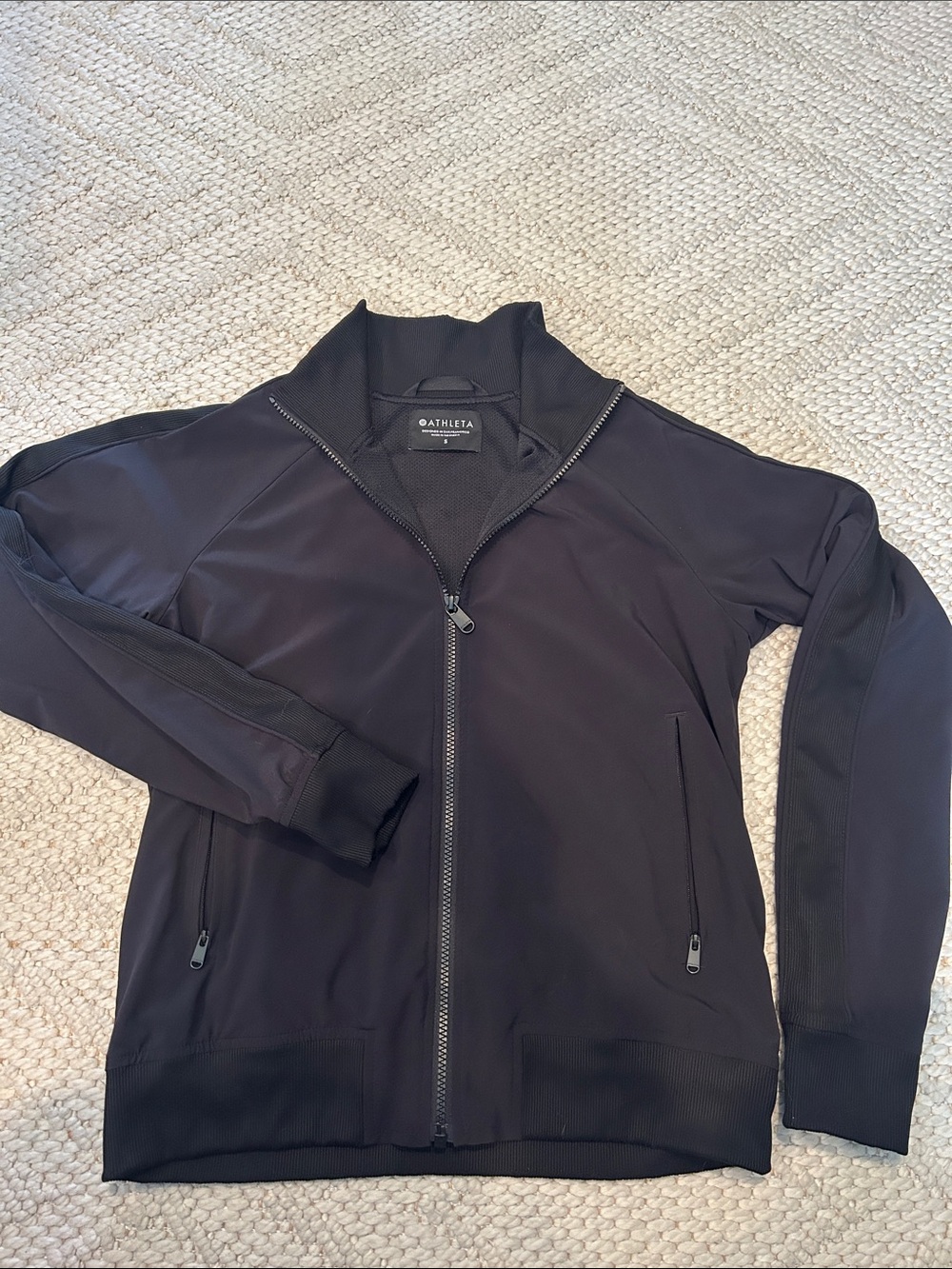 Black Athleta Zippered Jacket